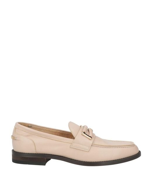 Doucal's Natural Blush Loafers Leather