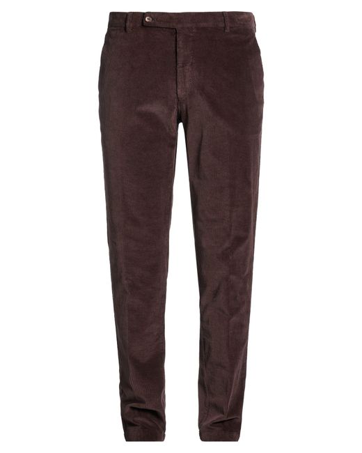 Berwich Brown Pants Cotton, Elastane for men