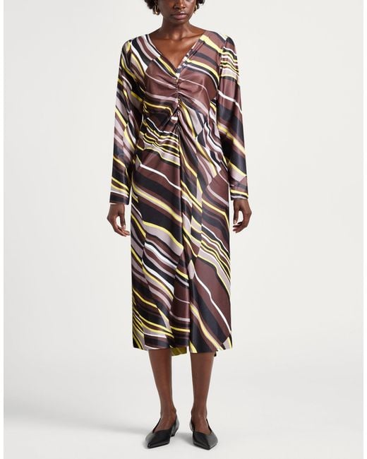 Maliparmi Multicolor Midi Dress Polyester, Elastane