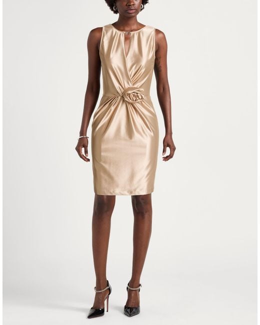 Blugirl Blumarine Natural Mini Dress Polyester, Elastane