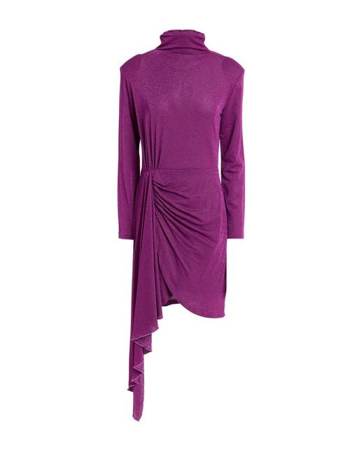 Toy G. Purple Mini Dress Polyester, Elastane