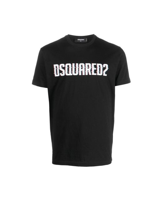DSquared² Schwarzes T -Shirt mit Logo in Black für Herren