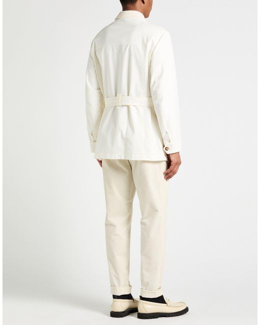 Brunello Cucinelli White Jacket Polyester, Polyamide for men