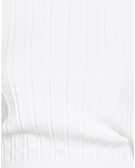 Fedeli White Sweater Viscose, Polyester