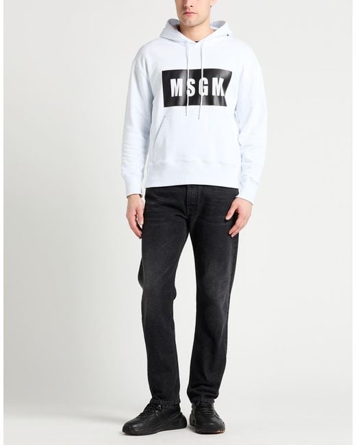 MSGM White Sweatshirt Cotton for men