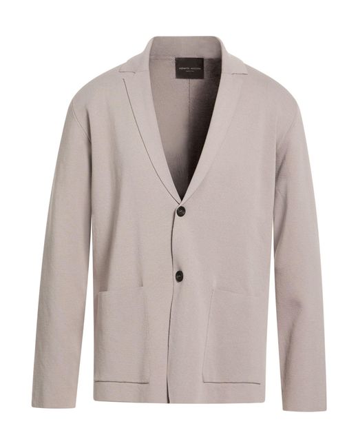 Roberto Collina Gray Blazer Cotton for men