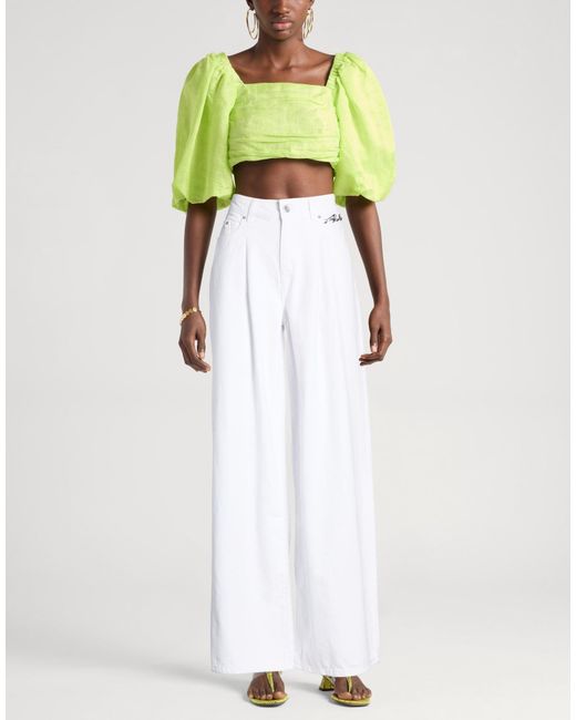 Karl Lagerfeld White Jeans Cotton, Lyocell
