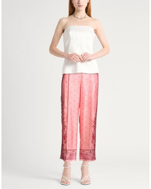 Etro Pink Pants Silk