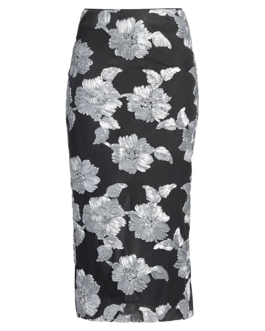 Jupe midi ROTATE BIRGER CHRISTENSEN en coloris Gray
