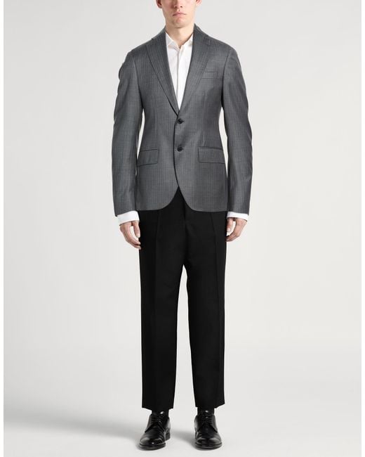 Tombolini Black Blazer Virgin Wool, Mohair Wool for men