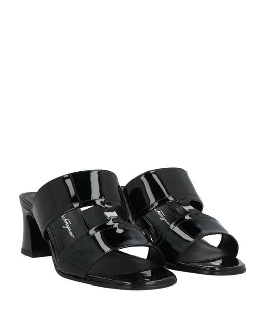 Ferragamo Black Sandals Calfskin