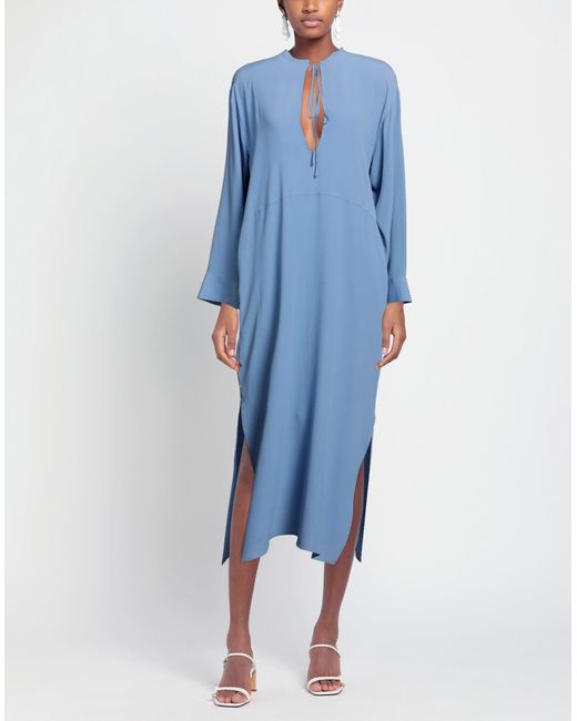 Aglini Blue Midi Dress