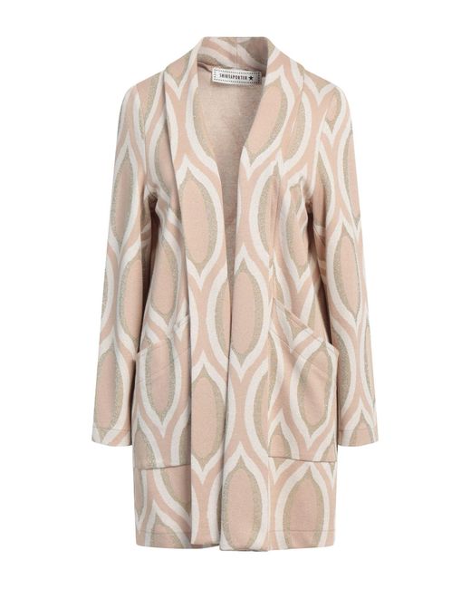 Shirtaporter Natural Cardigan Viscose, Lurex, Polyester, Elastane
