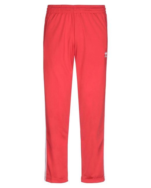 adidas Originals Fleece Trouser in Red for Men | Lyst