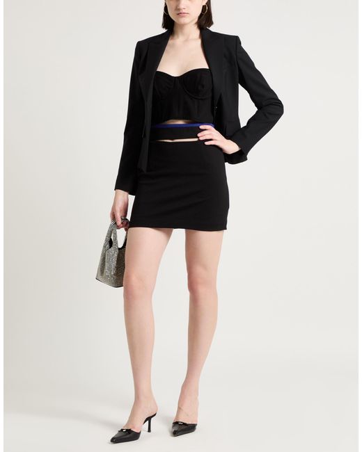 Chiara Ferragni Black Mini Skirt Viscose, Polyamide, Elastane
