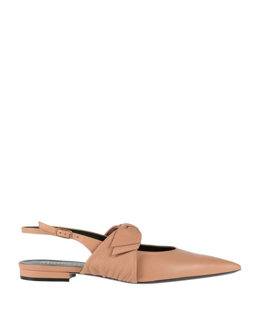 Mulberry White Blush Ballet Flats Leather