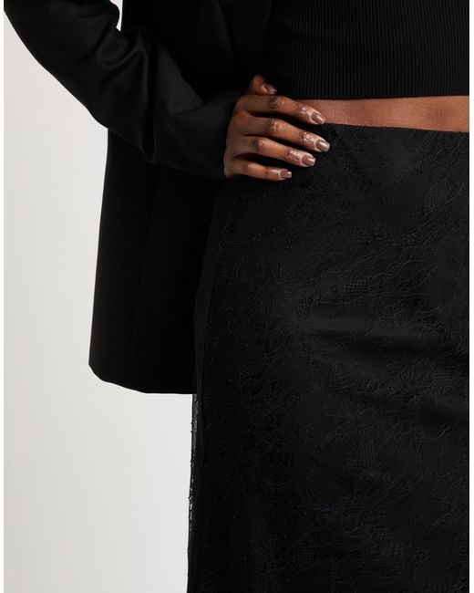 Ottod'Ame Black Midi Skirt Polyester
