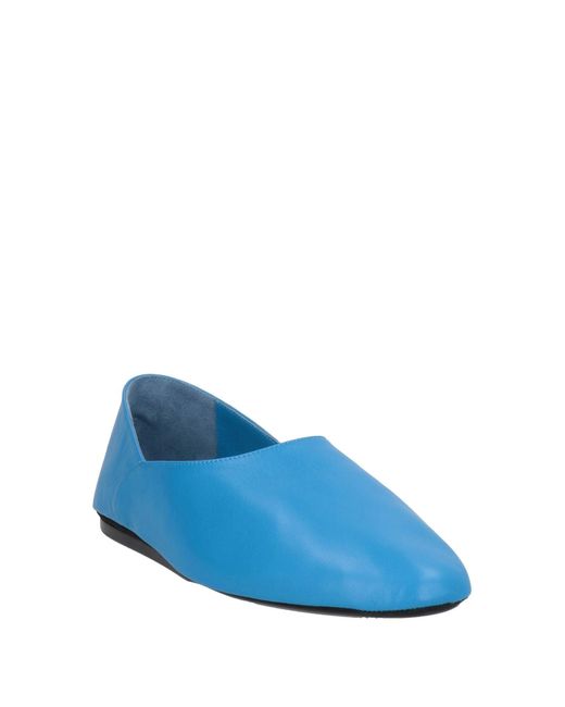 Jil Sander Blue Azure Ballet Flats Leather