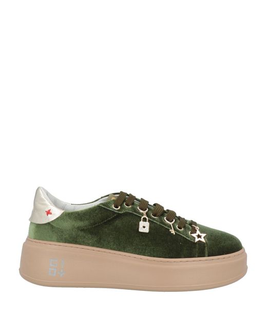 GIO+ Green Sneakers Textile Fibers, Leather