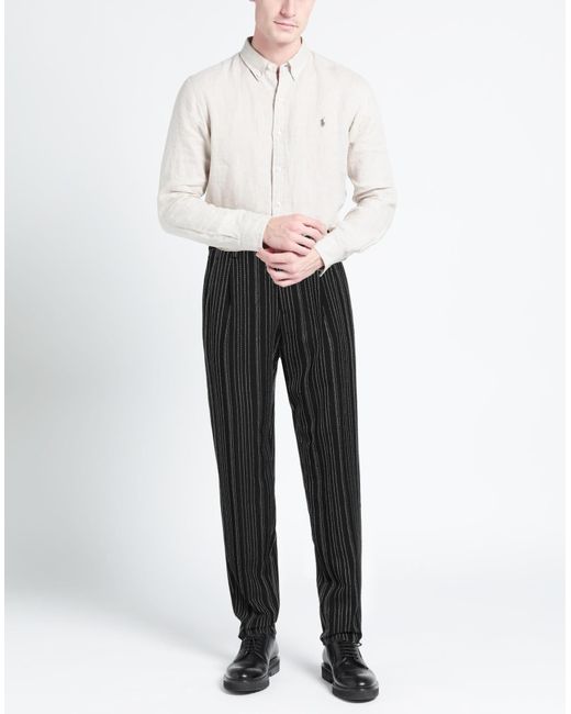 Emporio Armani Black Trouser for men