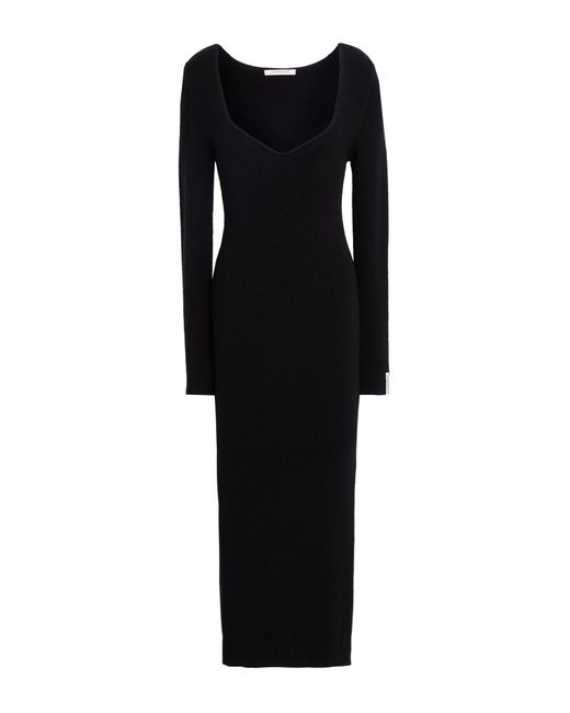 hinnominate Black Midi Dress Viscose, Polyester, Polyamide