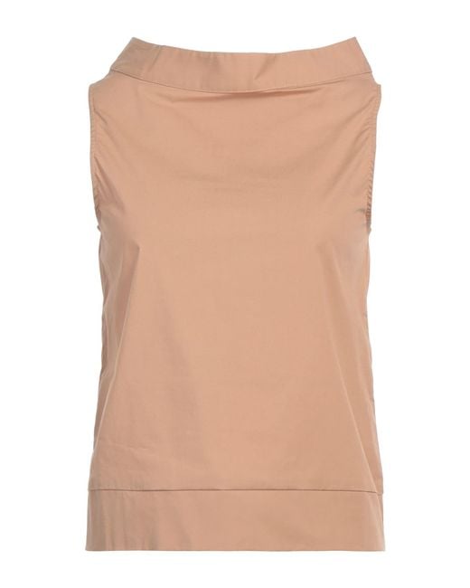 Alpha Studio Natural Camel Top Cotton, Elastane