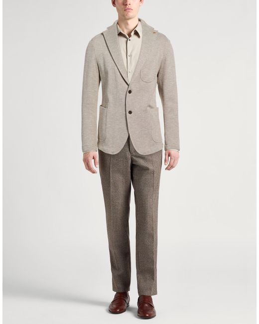 Barbati Natural Sand Blazer Viscose, Cotton, Polyamide, Elastane for men