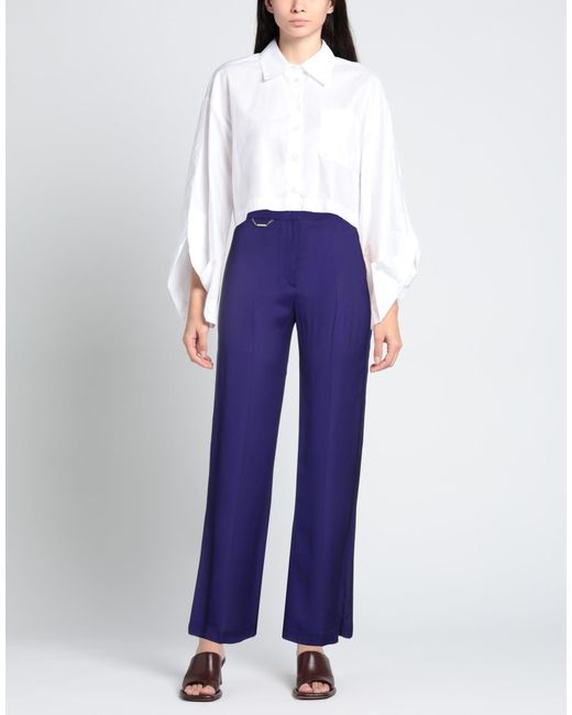 SEVENTY VENEZIA Blue Pants Viscose