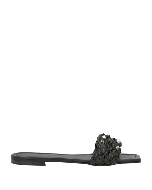 Nila & Nila Black Sandals Textile Fibers