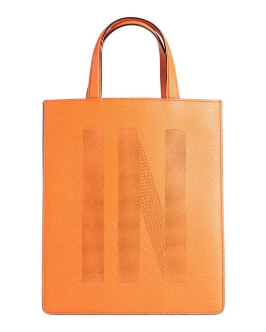Valextra Orange Handbag Calfskin