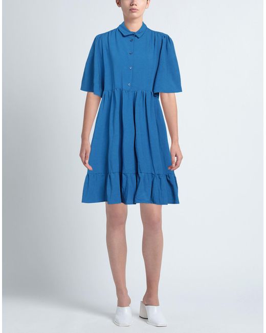 Haveone Blue Mini Dress
