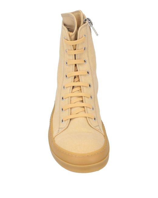 Rick Owens Natural Sneakers Textile Fibers for men