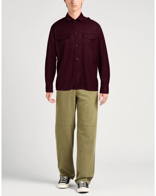 Low Brand Red Shirt Polyester, Viscose, Elastane for men