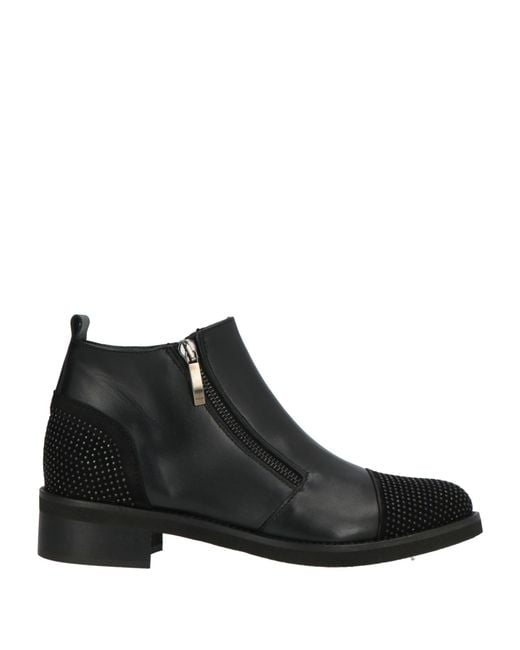 Nila & Nila Black Ankle Boots Leather