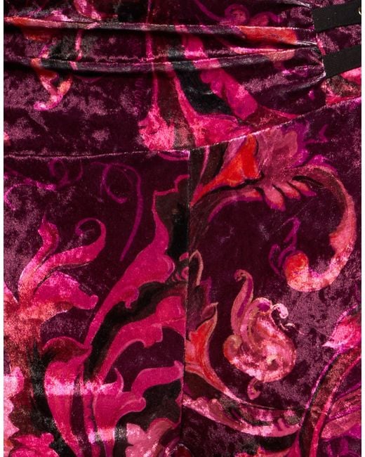 Versace Jeans Couture Red Pants Polyester, Elastane