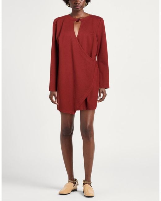 Manila Grace Red Mini Dress Viscose, Polyamide, Elastane