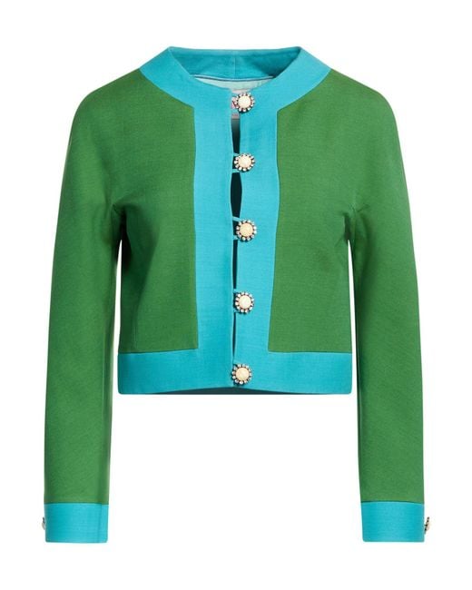 Valentino Garavani Green Jacket Virgin Wool, Silk