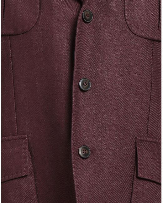 L.b.m. 1911 Purple Blazer Cotton, Linen for men