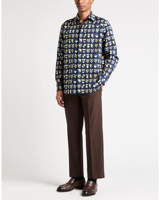 Fendi Blue Midnight Shirt Cotton for men