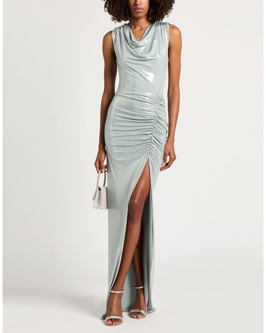 alma sanchez White Light Maxi Dress Polyester, Elastane