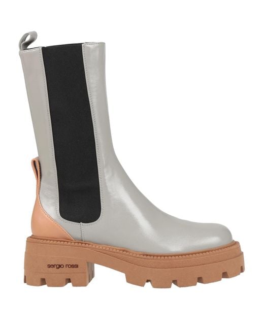 Sergio Rossi Gray Ankle Boots