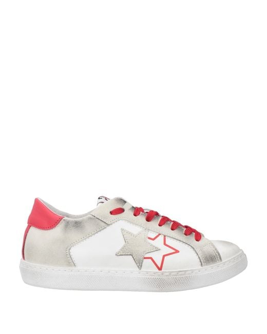 2 Star Pink Sneakers Leather