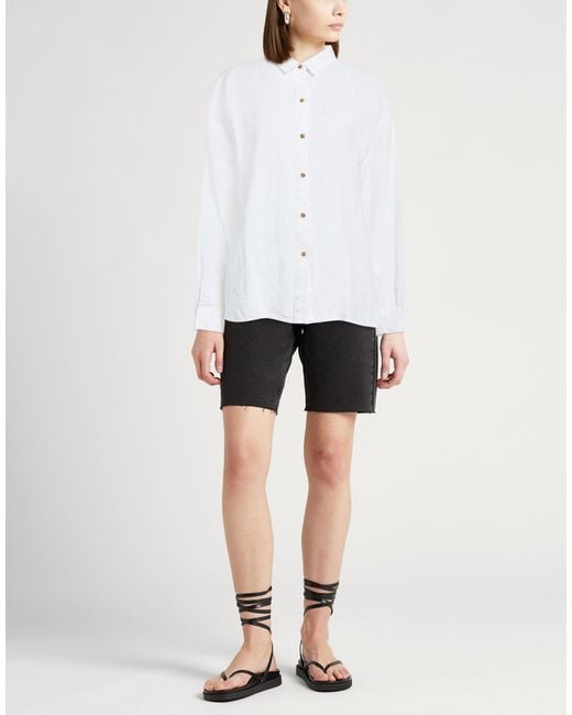Barbour White Shirt Linen