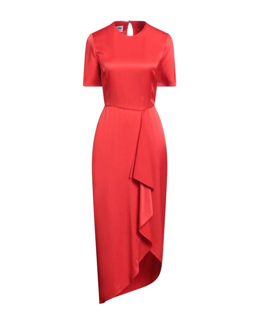 Moschino Red Midi Dress Viscose, Elastane