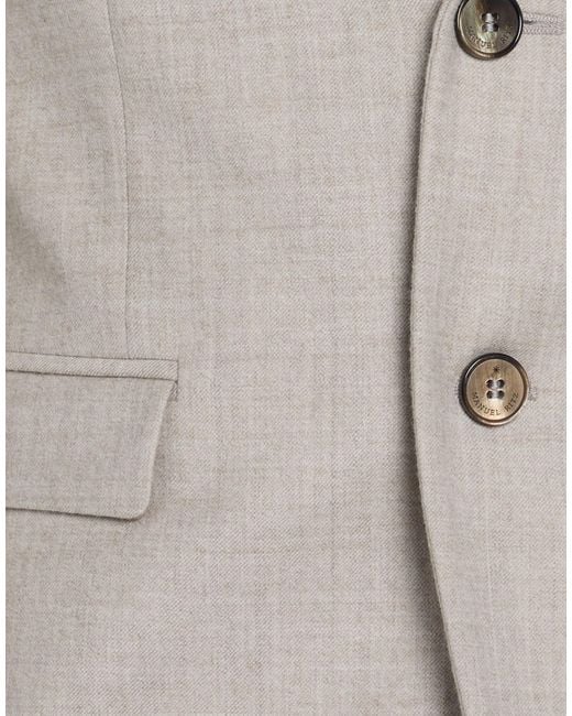 Manuel Ritz White Suit Virgin Wool, Elastane for men