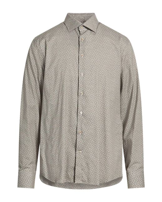 Stenstroms Gray Military Shirt Cotton for men