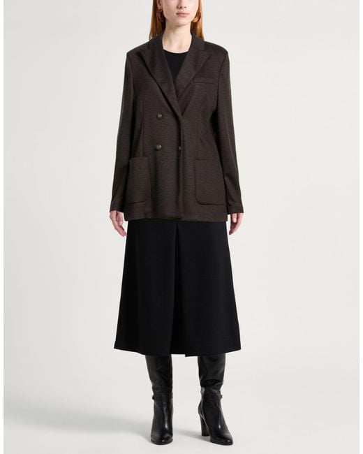 Circolo 1901 Black Dark Blazer Virgin Wool