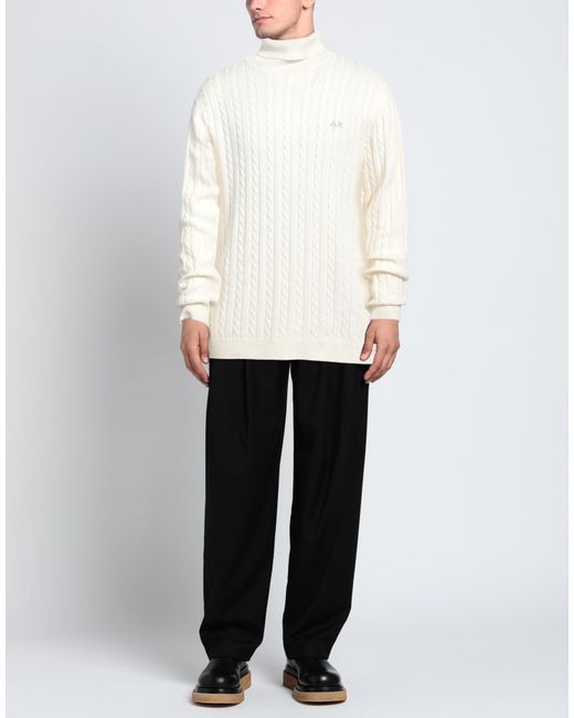 Sun 68 White Turtleneck for men