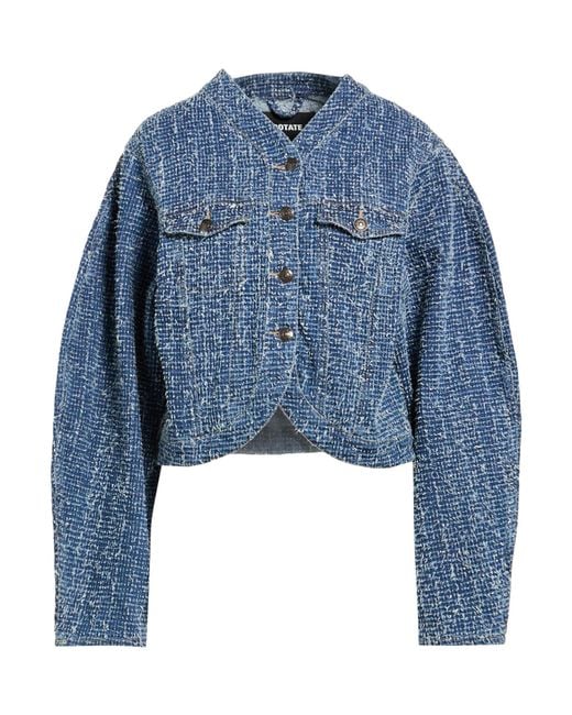 ROTATE BIRGER CHRISTENSEN Blue Denim Outerwear