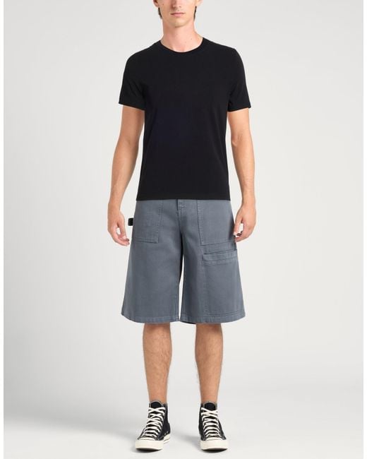 Alpha Studio Black T-Shirt Cotton, Elastane for men